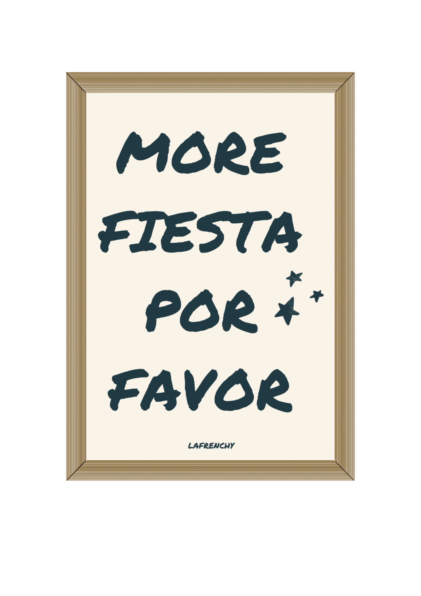 Cadre 30x40 "More fiesta por favor"